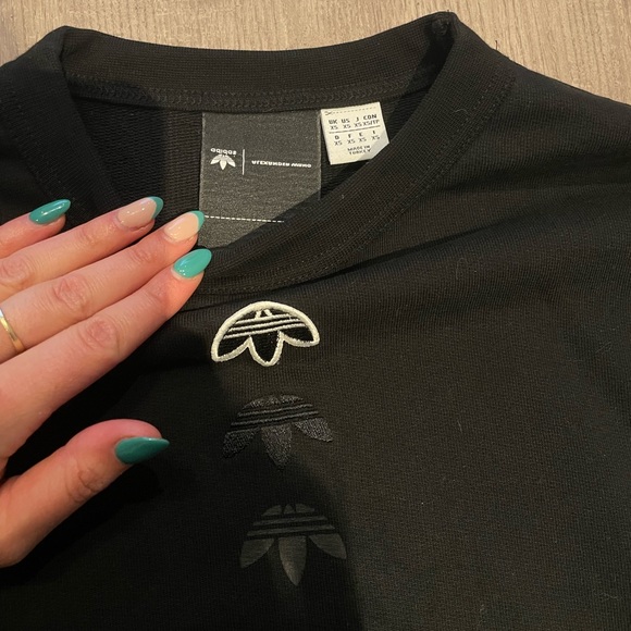 Adidas By Alexander Wang Black Logo Crew - Picture 4 of 10